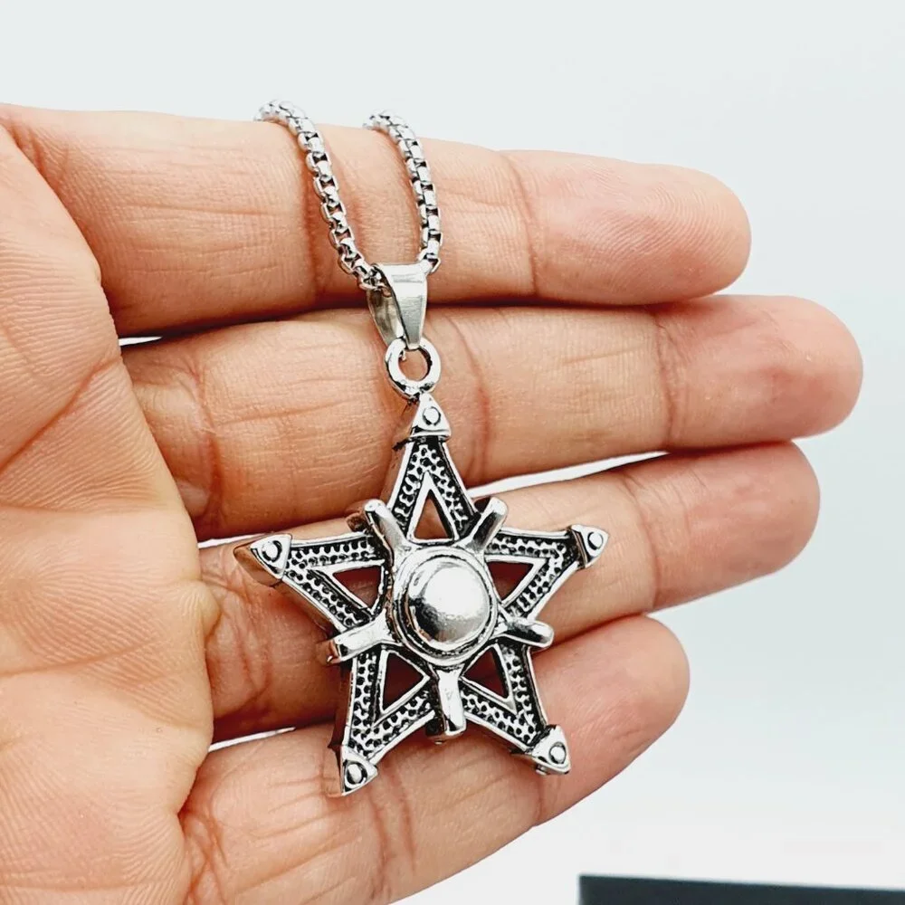 ❤️Fashion anime Pentagram Shape Necklace, N90201P121
